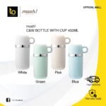 MOSH C&W Bottle with Cup 450ml Original Imported from Japan, Keep Hot/Cold, Kids/Home/Sports Thermal Vacuum Flask