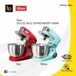Riino Dolce D8 5L Stand Mixer 1000W Red/Tiffany